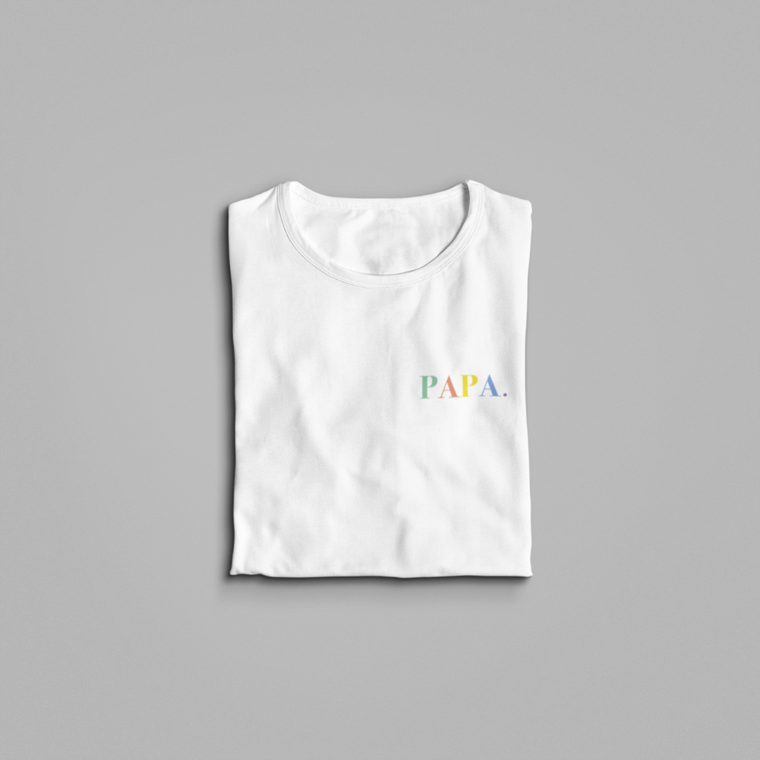 T-Shirt - Papa. Logo in bunt