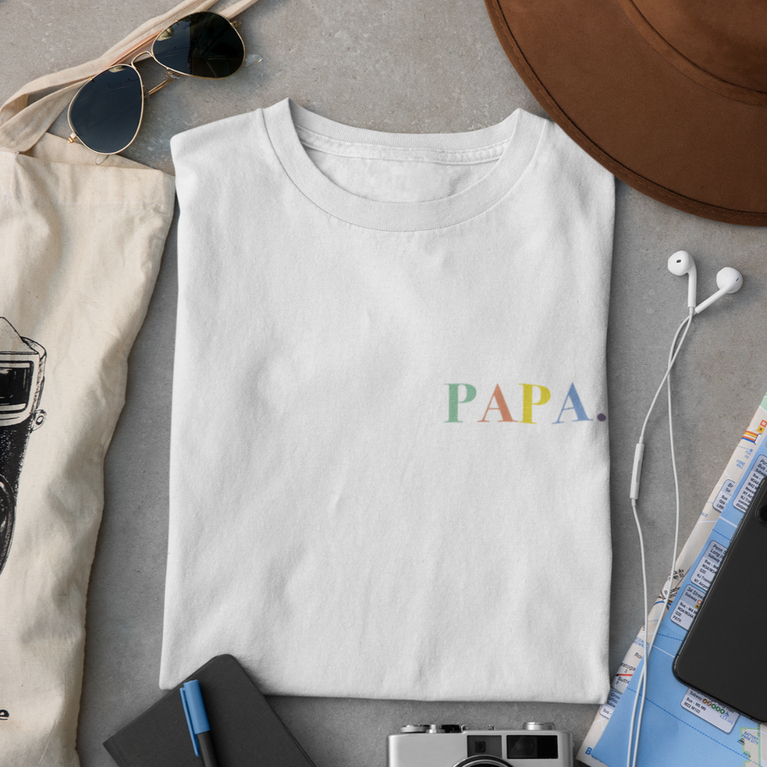 T-Shirt - Papa. Logo in bunt