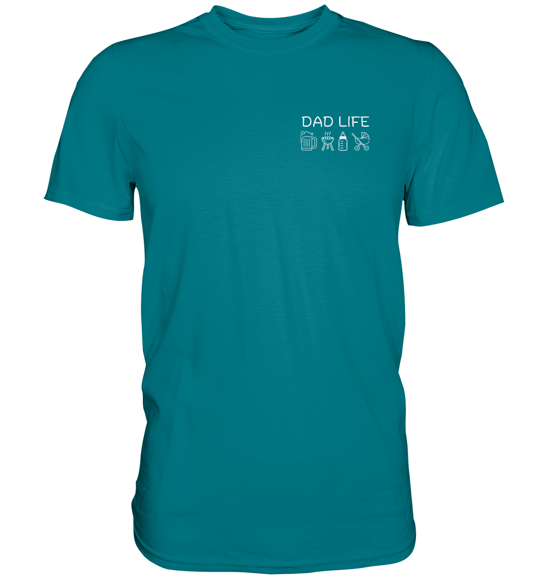 Ein Papa T-Shirt mit minimalistischem Design von ShirtDesire. Personalisierter Druck, hochwertige Materialien. Perfekt für stolze Väter, die ihren eigenen Stil ausdrücken möchten.
