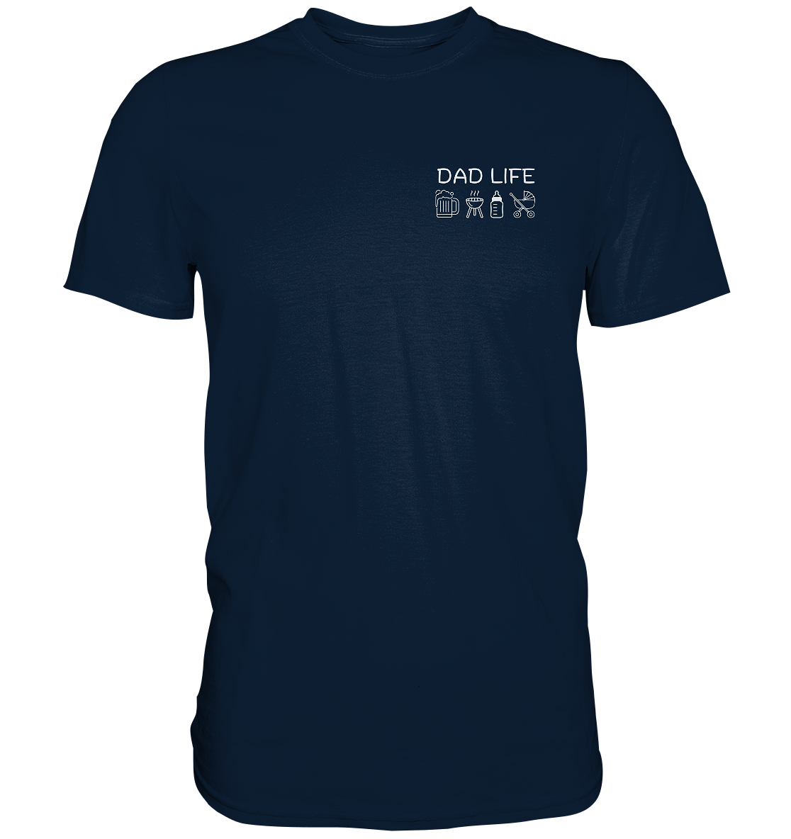 Ein Papa T-Shirt mit minimalistischem Design von ShirtDesire. Personalisierter Druck, hochwertige Materialien. Perfekt für stolze Väter, die ihren eigenen Stil ausdrücken möchten.