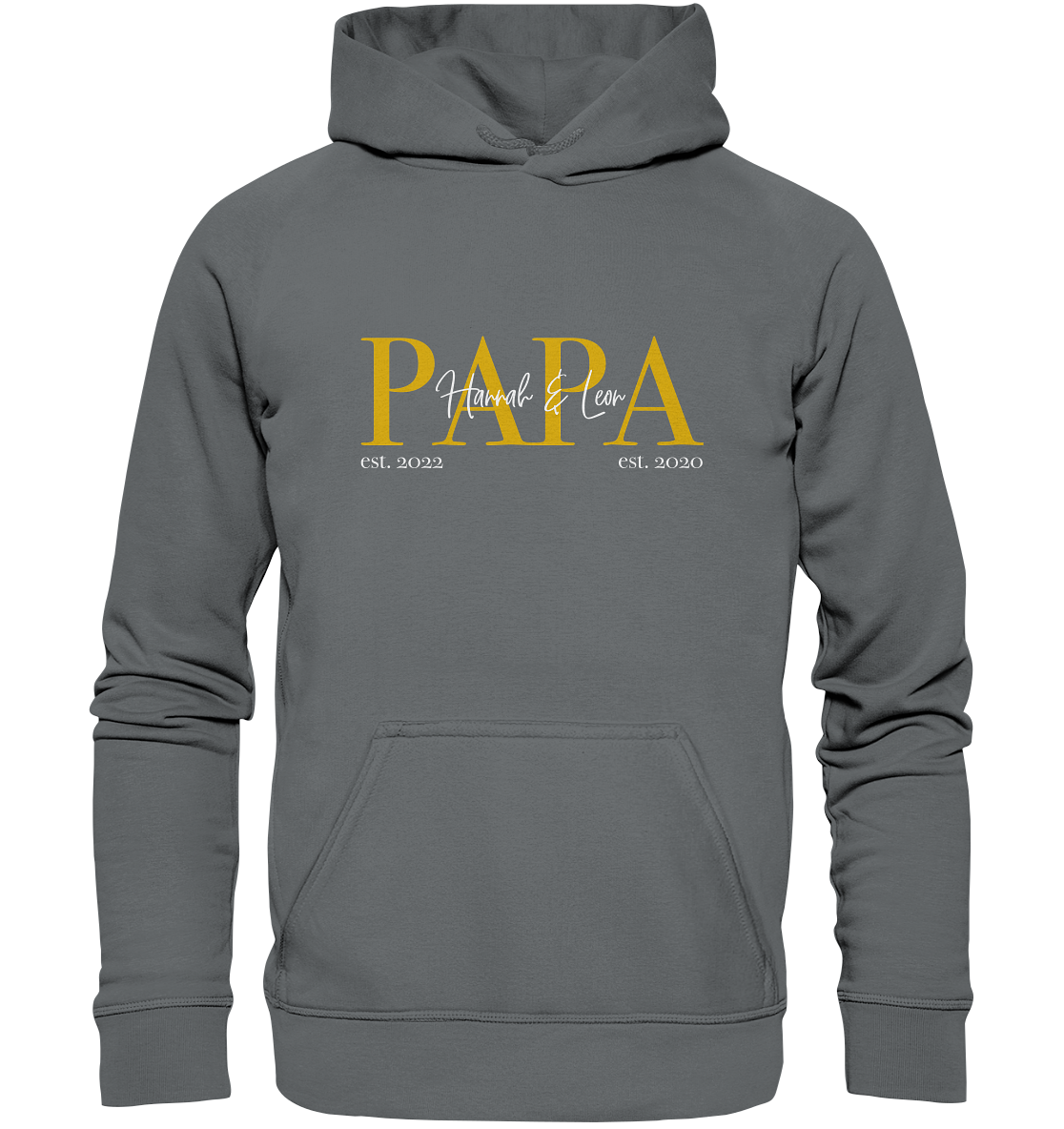 Hoodie - PAPA in gold