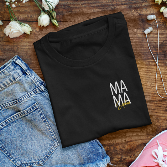 Ladies Organic Shirt - Mama Logo mit Wunschname