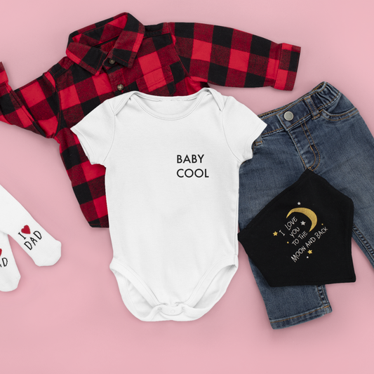 Organic Baby Bodysuite - Baby Cool Logo