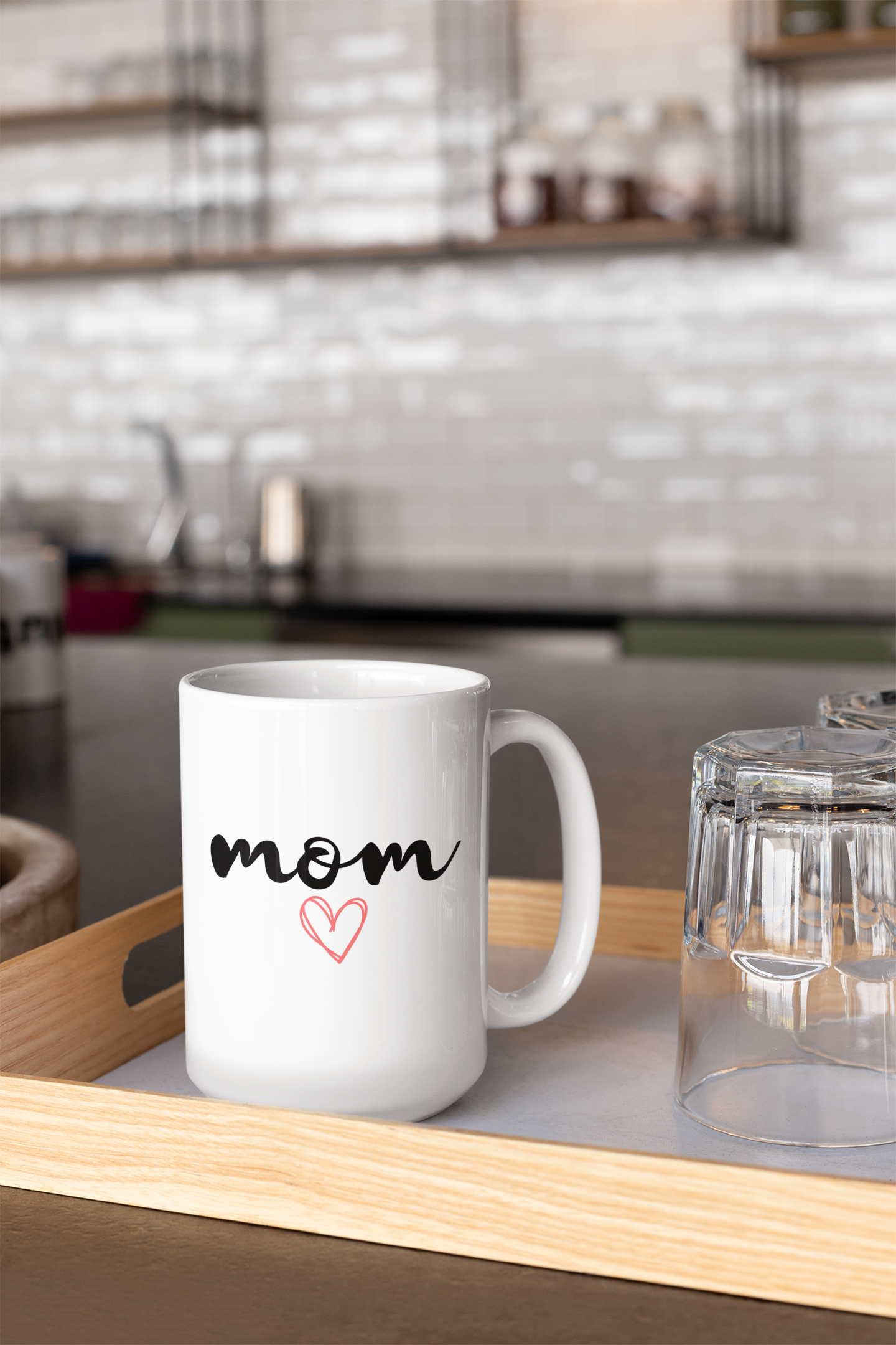 Tasse - Mom Logo mit Herz