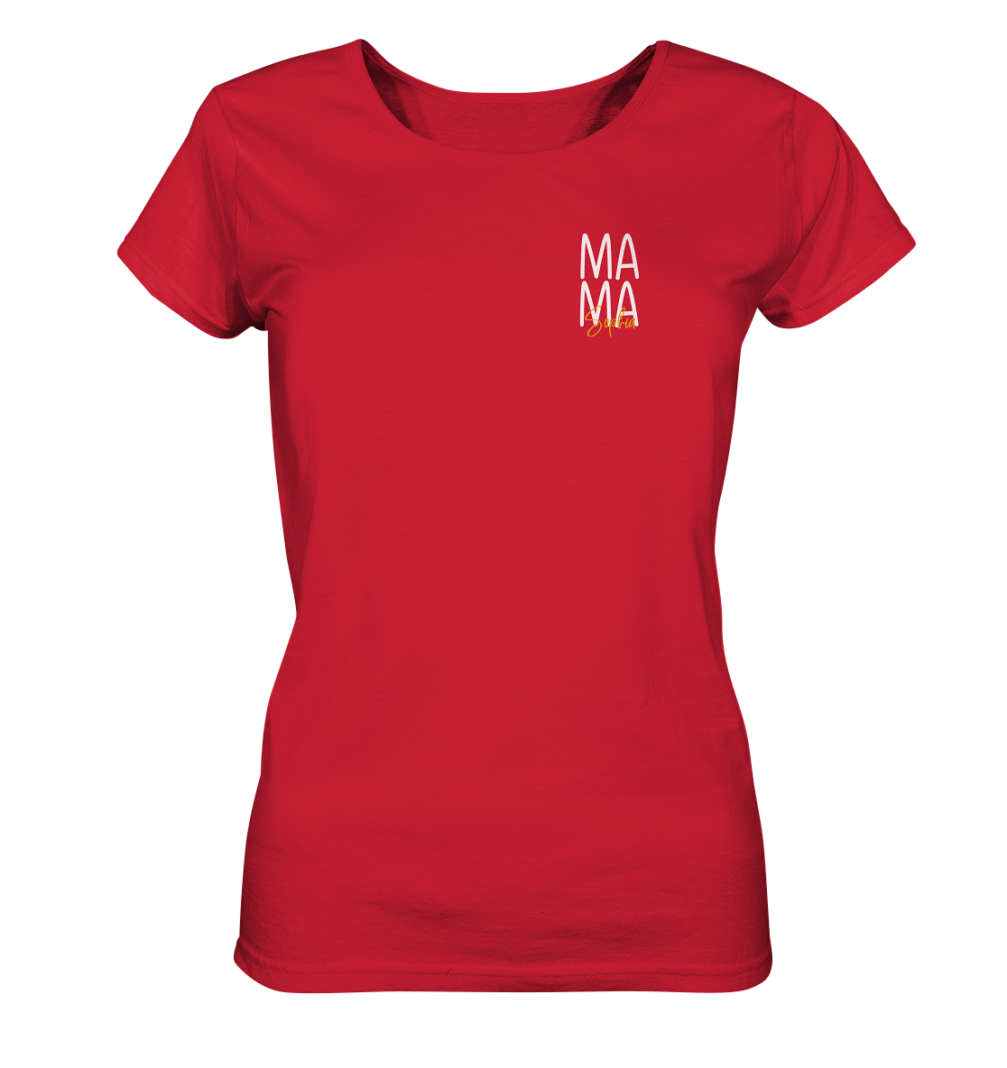Ladies Organic Shirt - Mama Logo mit Wunschname