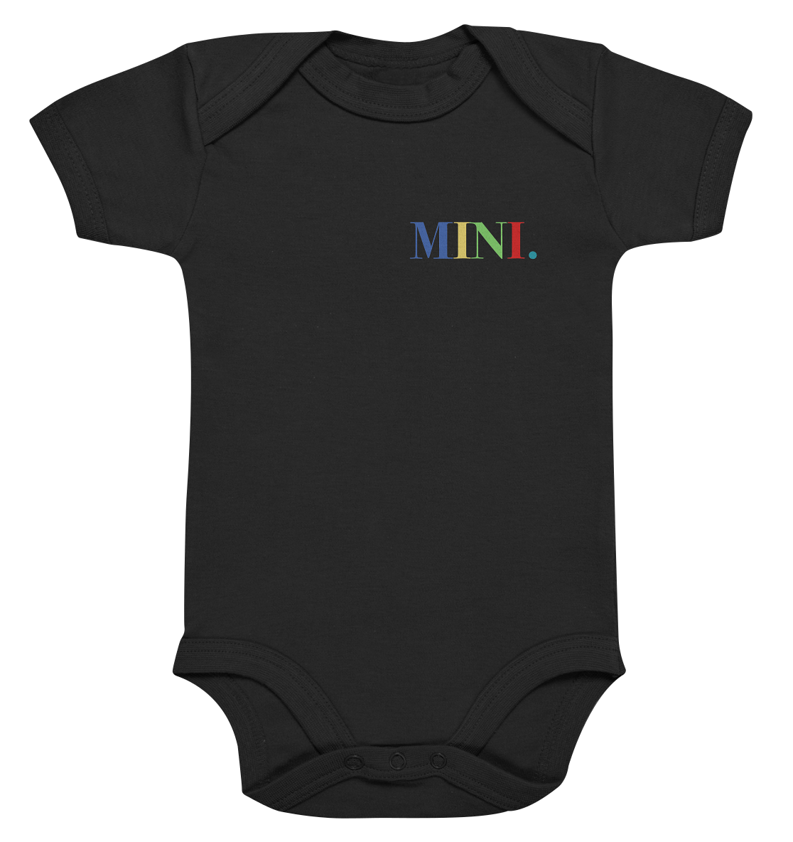 Organic Baby Bodysuite - Mini. bunt Logo