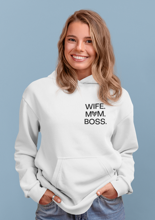 Hoodie - Wife Mom Boss